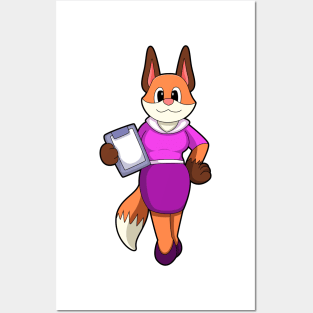 Fox as Secretary with Skirt Posters and Art